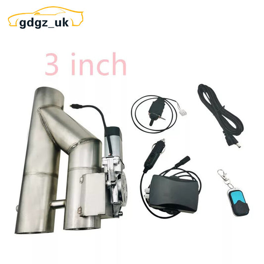 3 Electric Exhaust Dual Valve Control Motor Y Pipe with Remote  Manual Switch