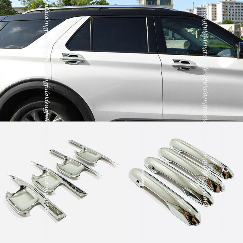 for Ford Explorer 2020-2022 Chrome Exterior Car Door HandleDoor Bowl Trim Cover