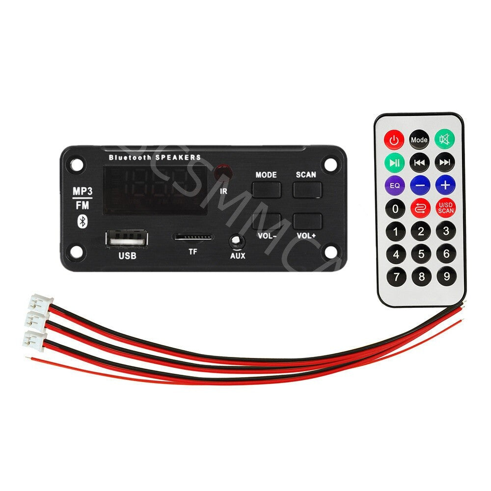 Car Amplifier Bluetooth Module Audio Radio MP3 Decoder Board USB/TF LCD Screen