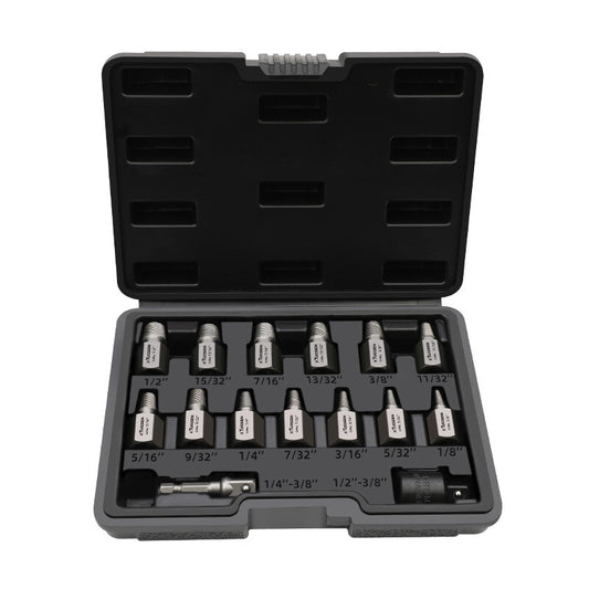 15Pcs Screw Extractor Remover Set Hex Head Multi-Spline Easy Out Bolt Extractor