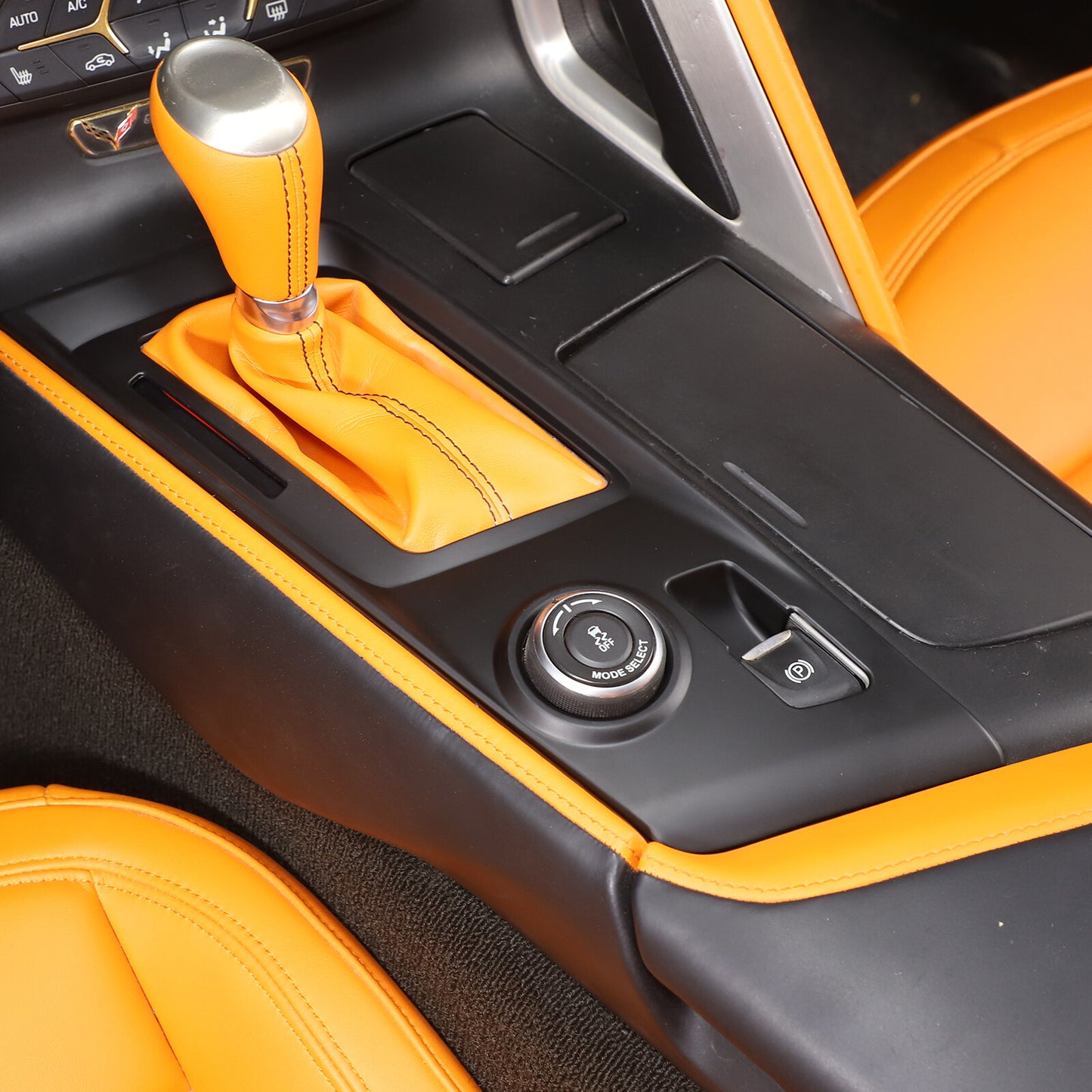 ABS smooth black gear shift rail frame trim cover for Toyota Tenderloin 2014 - 2021