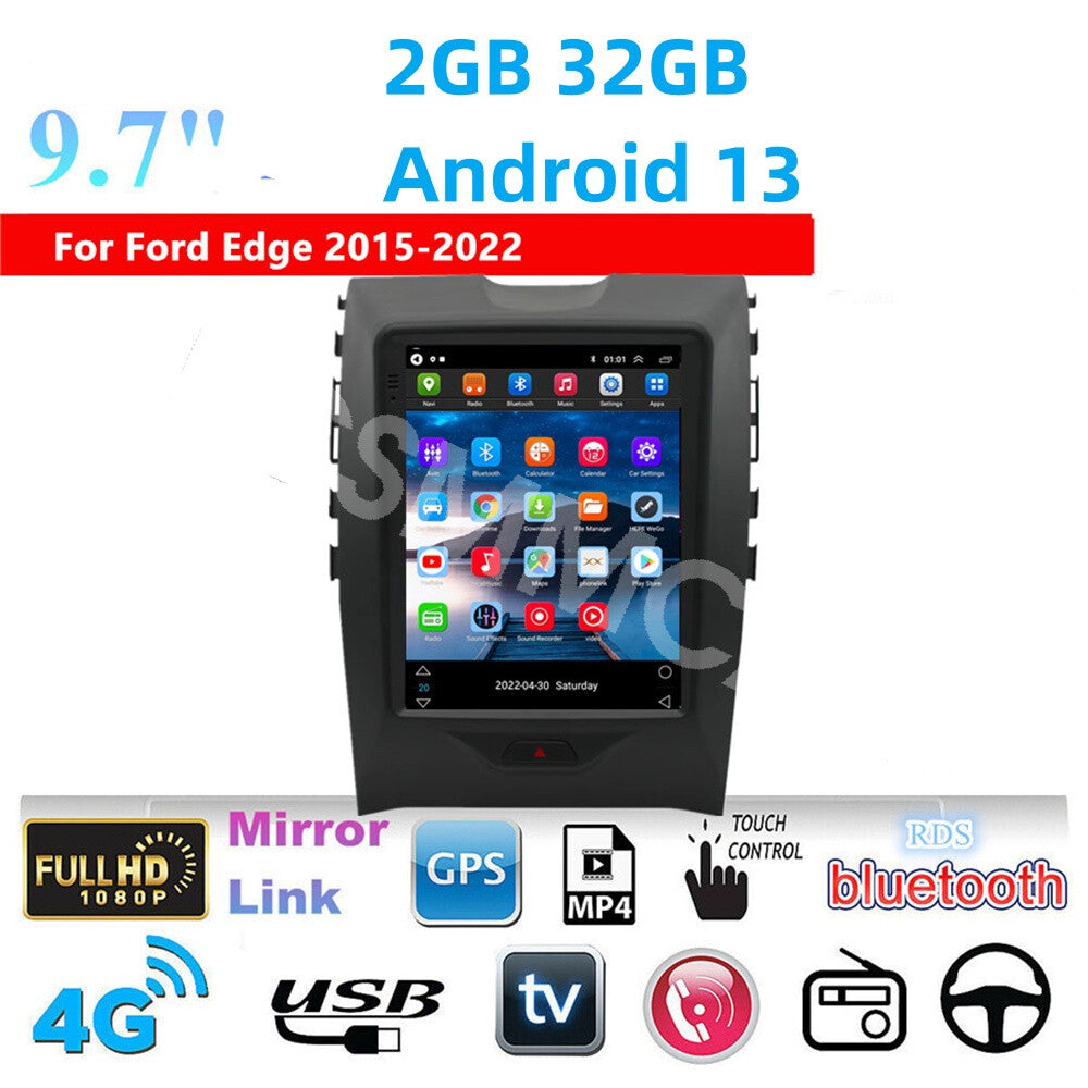 Fit for Ford Edge 2015-2022 Car Stereo Radio Touch Screen Wifi Bluetooth GPS