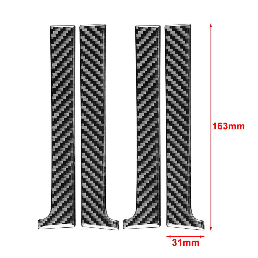 Fit for Toyota Tundra 14-21 4x Carbon Fiber Interior Door Handle Panel Cover Trim