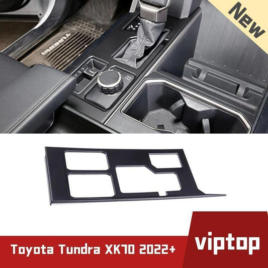 for Toyota Tundra/Sequoia 22-23 Console Gear Shift Panel Cover Trim Matte Black