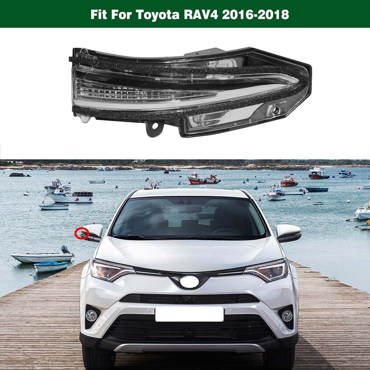 Right Side Mirror Turn Signal Light Lamp Indicator Fit for Toyota RAV4 2016-2018