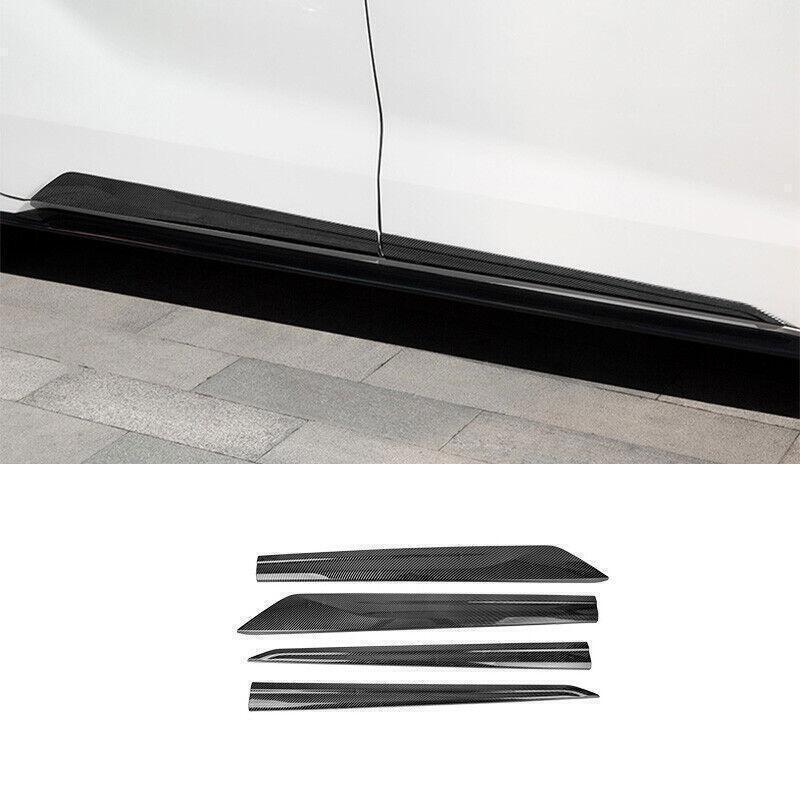 for Toyota for Sienna 21-24 Carbon Fiber Style Door Body Side Moulding Cover Trim 4P