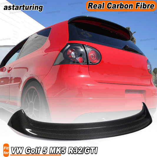 REAL CARBON Rear Trunk Spoiler Wing Fit for VW for Golf 5 MK5 R32/GTI 2005-2007