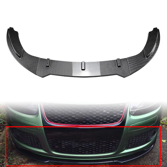 Carbon Front Bumper Lip Spoiler Splitter Fit for VW for Golf 5 for Jetta MK5 GLI 2003-2008