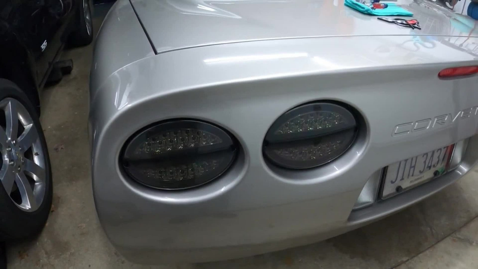Bright LED taillight 97-04 Black and white for Corvette C5+ taillight