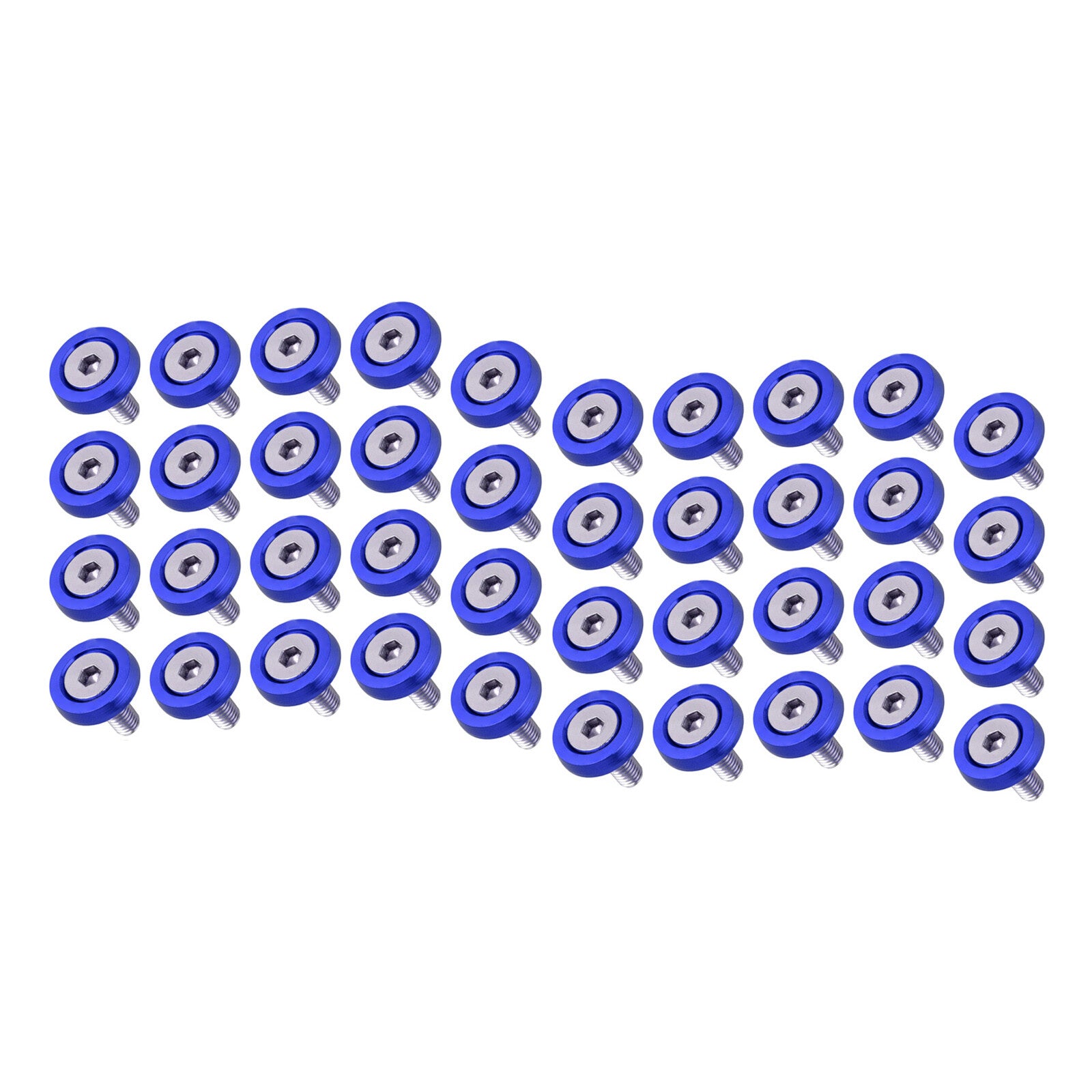 40PCS New Durable Aluminum Alloy Washer+Nuts Set Engine Bay Dress Up Kit