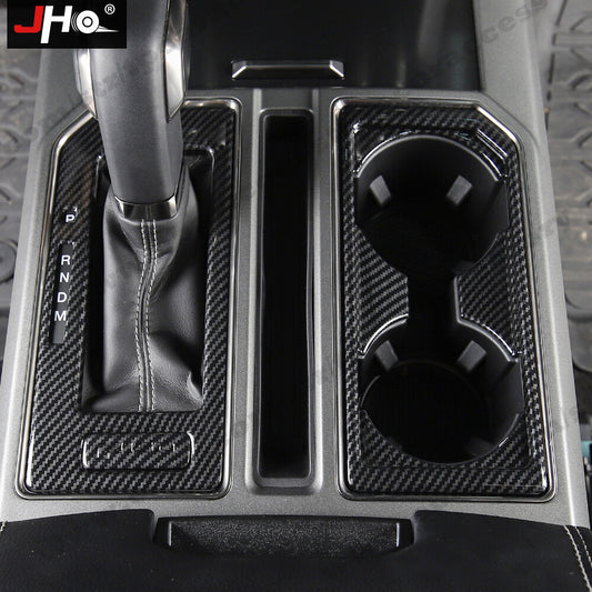 Gear Shift Panel Water Cap Cover Trim Carbon Fiber for Ford F150 2017-20