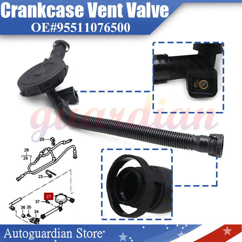 1x Crankcase Vent Valve 95511076500 for Porsche for Cayenne 3.2L V6 2004-2006 4-Door