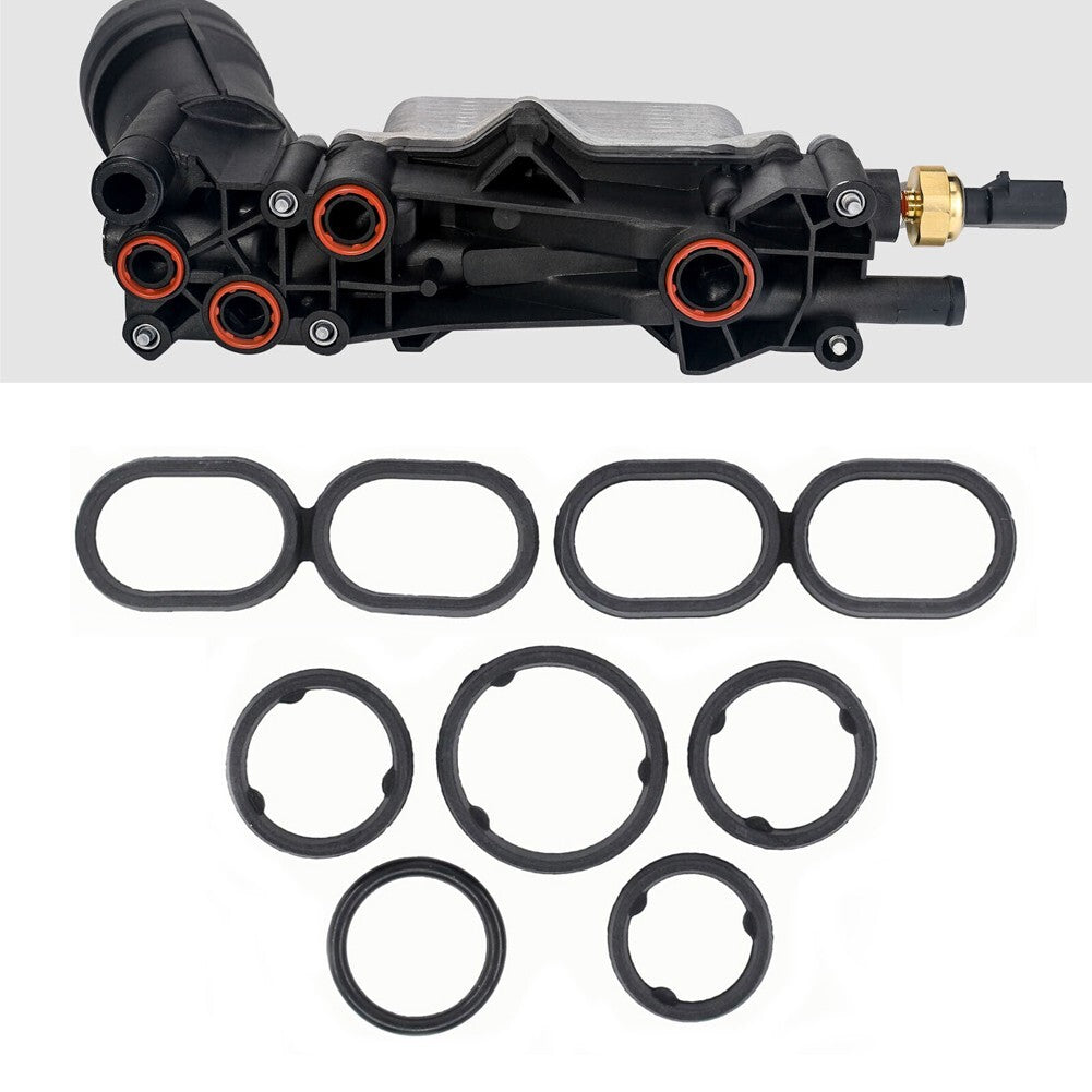 Black Rubber Oil Cooler Gasket Rings for Dodge for Jeep for Chrysler Set Of 7