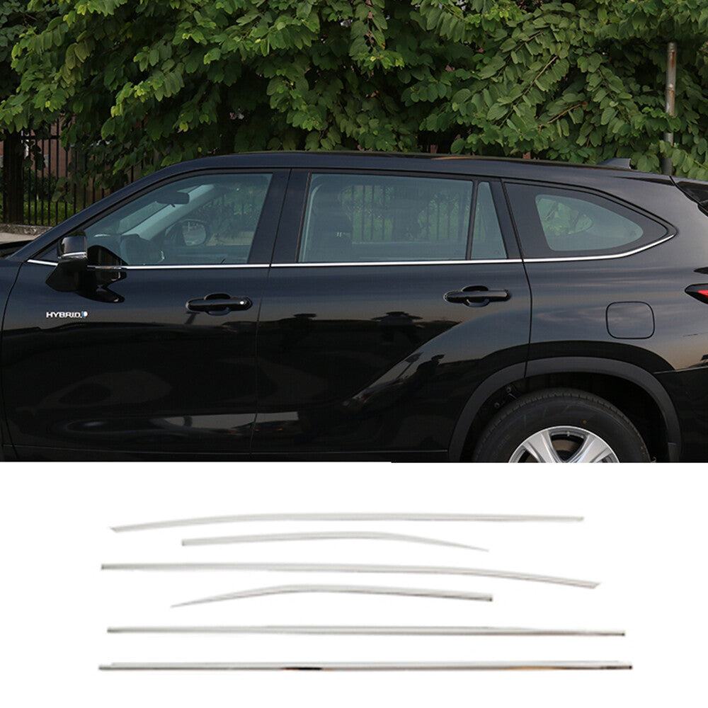 for Toyota Highlander 2020-23 Stainless car Bottom Window Frame Sill Trim Cover