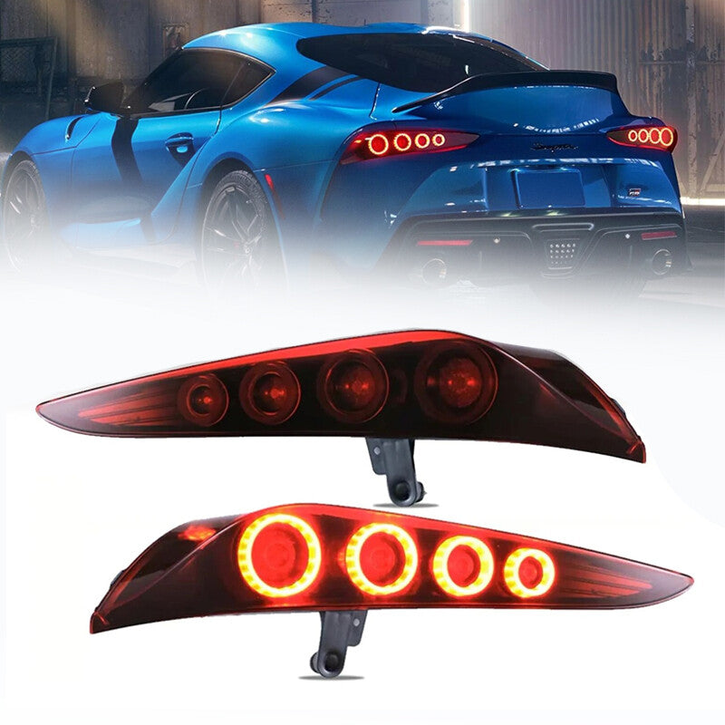 1 Pair LED Red Tail Lights For 2020-2024 for Toyota GR Supra A90/A91 W/Animation