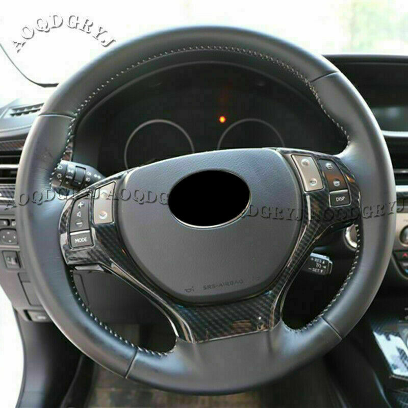 for Lexus ES350 250 300h 2013 2014 Carbon Fiber Steering wheel Trim Strip Cover