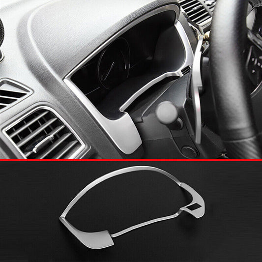 1X Silver Matte Instrument Dashboard Frame Cover Decor for Ford Explorer 16-2019
