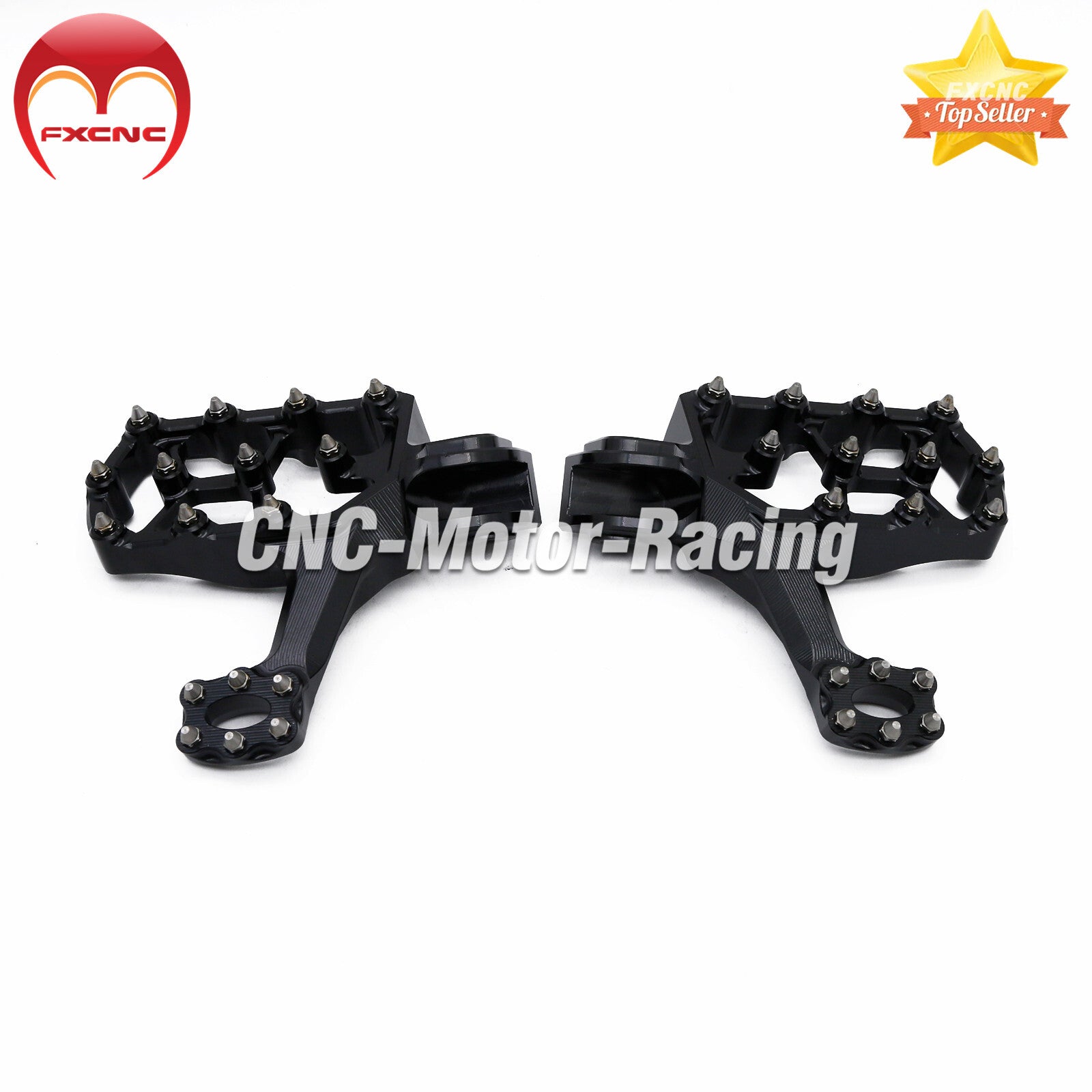 Suitable for KTM 125-530 EXC/EXC-F 1998 - 2016 CNC extended foot spikes and footstools (aluminum).