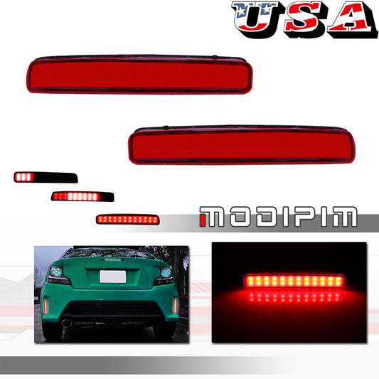Red lens LED rear bumper reflector taillights suitable for 12-17 for Toyota Prius V for Scion tC