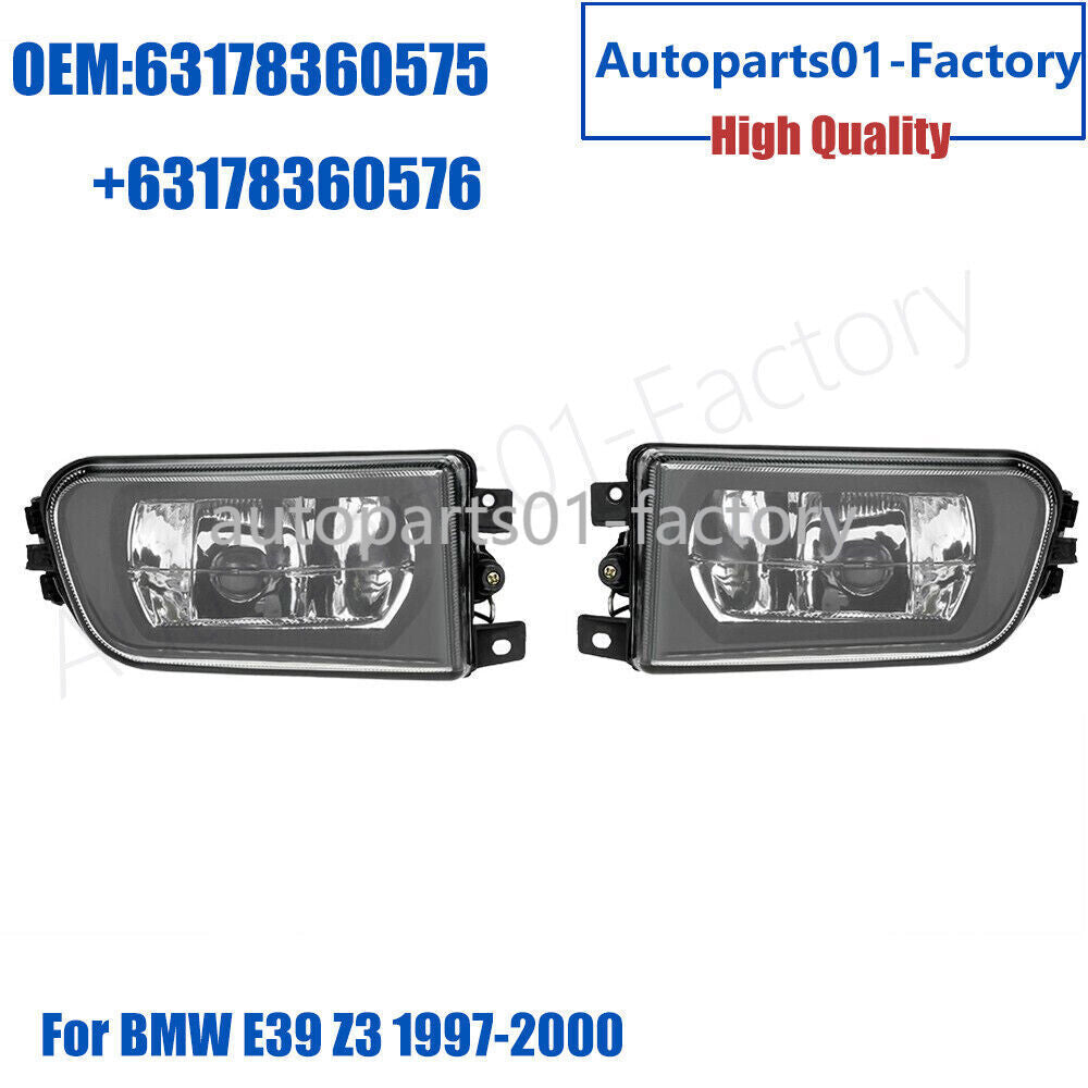 1Pair Front LeftRight Bumper Fog Light Lamp for BMW E39 Z3 1997-2000