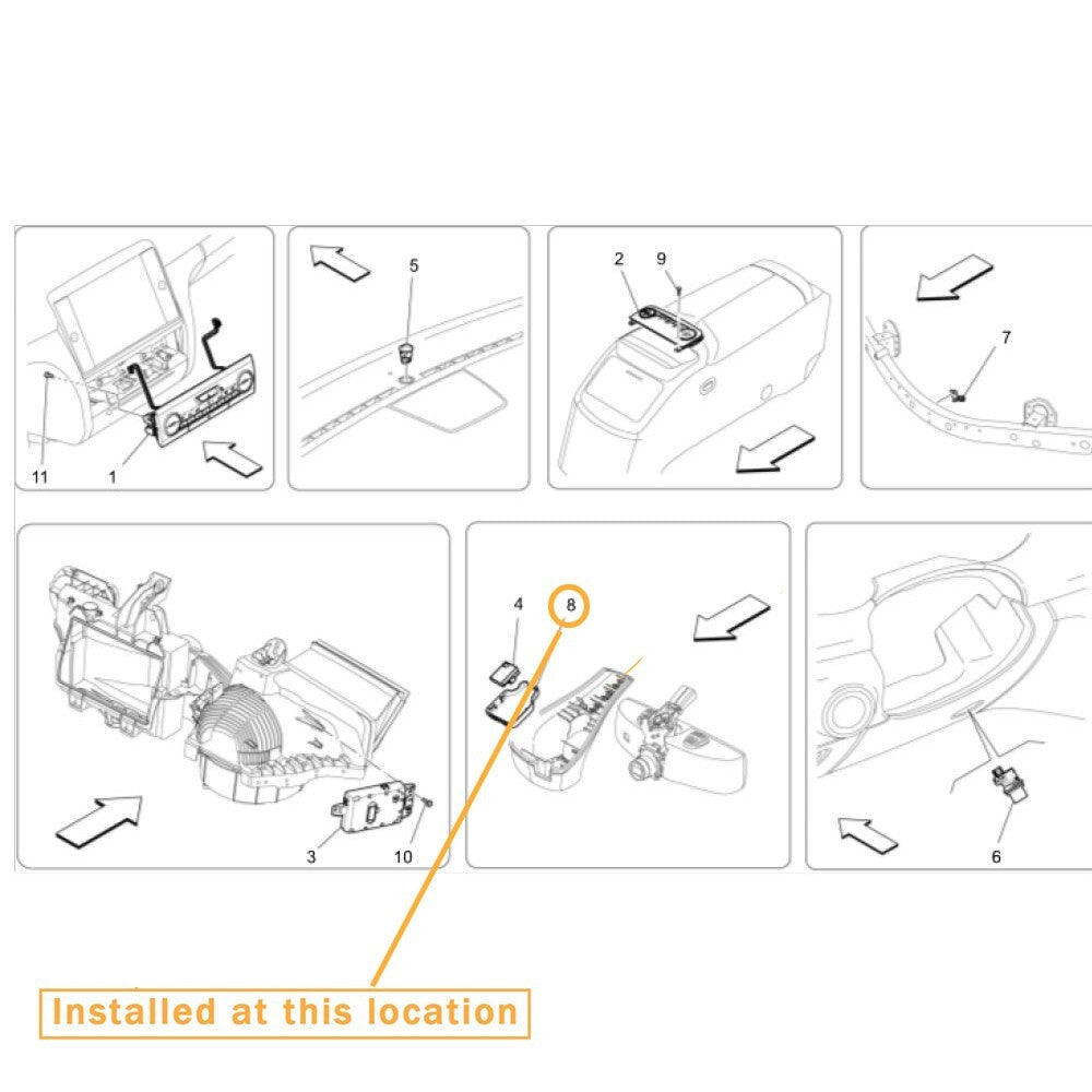 Suitable for Maserati Quattroporte 14-17 front window rain sensor cover panel 675000348