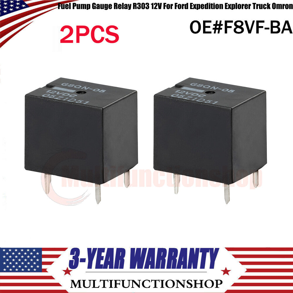 2PCS Fuel Pump Gauge Relay R303 F8VF-BA G8QN for Ford Expedition Explorer Truck