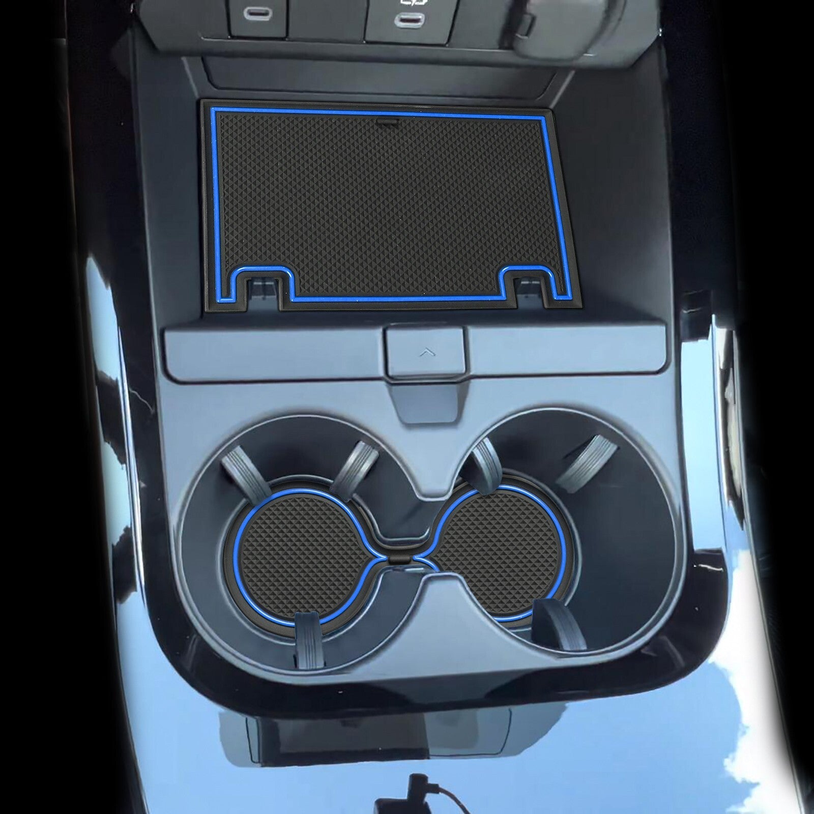Gate Slot Mat for Toyota Prius 2023 Car Anti-Slip Pads Interior Accessories BLUE