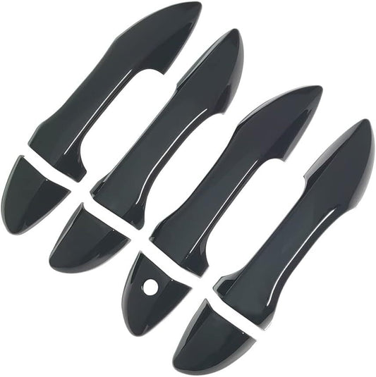 Side Door Handle Covers Trims For 14-18 for Toyota for Corolla Glossy Pure Piano Black