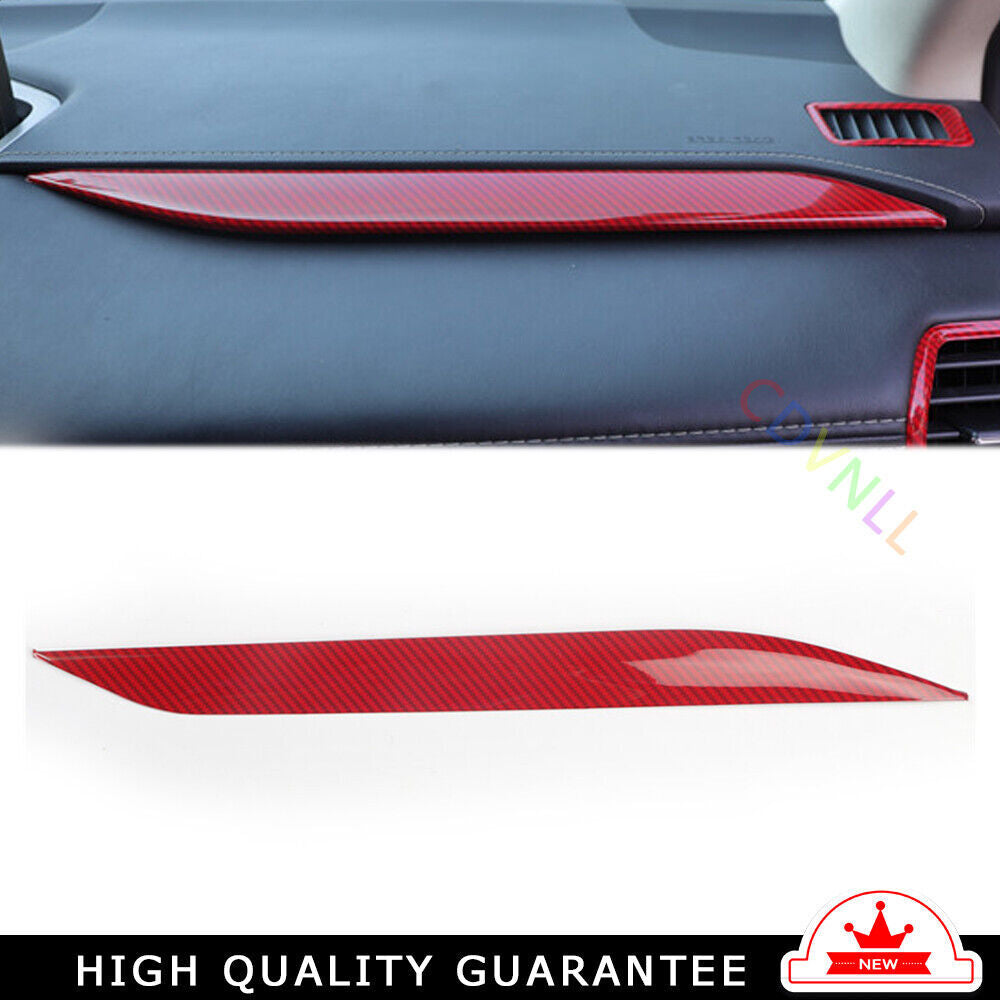 Dashboard for Co -Pilot Strip Cover Trim Fit for Lexus NX 2015-2020 Red Carbon Fiber