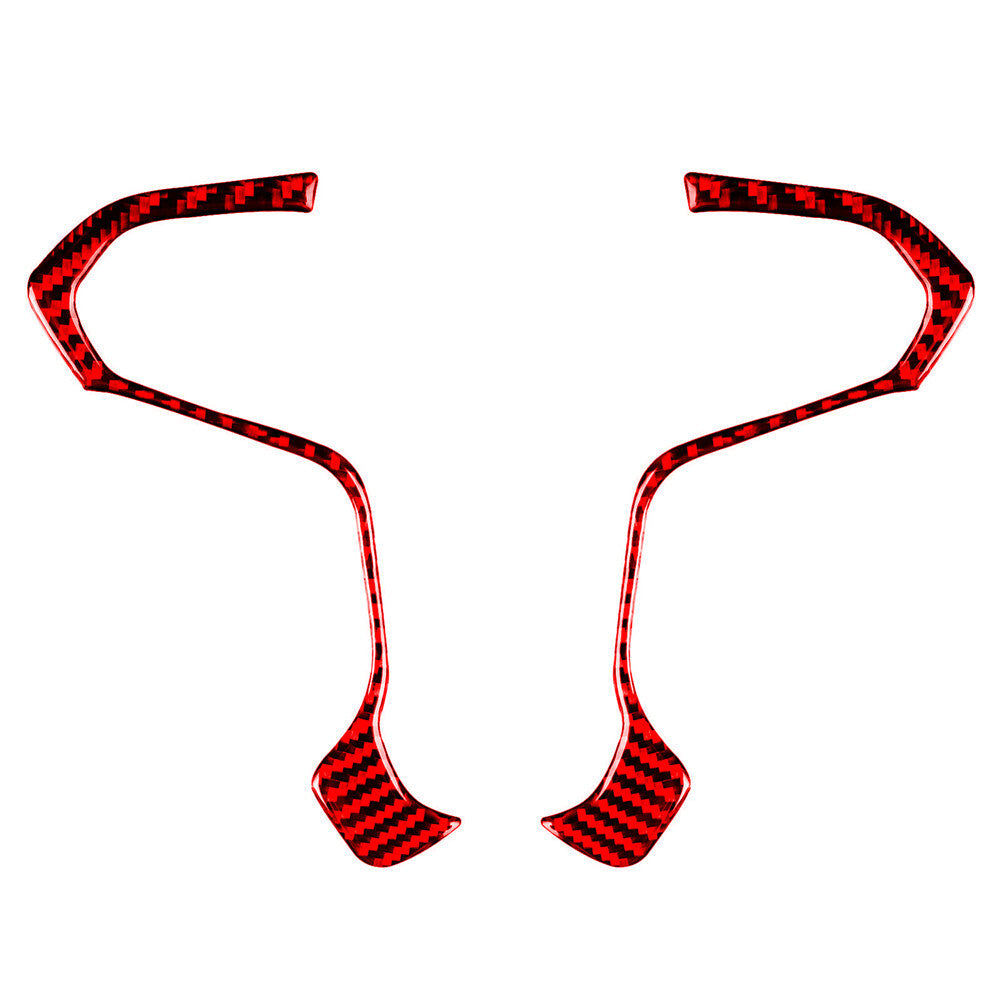 Red Carbon Fiber Steering Wheel Accent Trim For Silverado for GMC for SIERRA 2014-2018 A