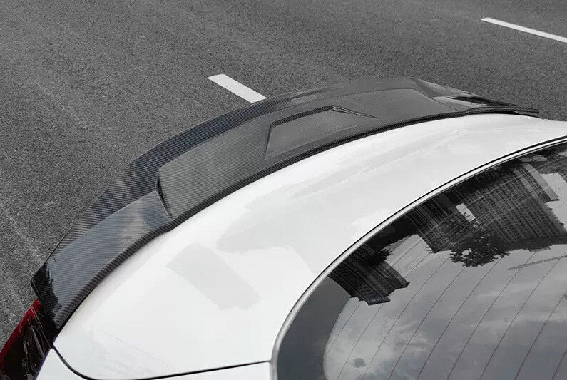 for Hyundai Sonata 2020-2023 ABS Carbon Fiber Rear Boot Spoiler Wing Flap 1PCS