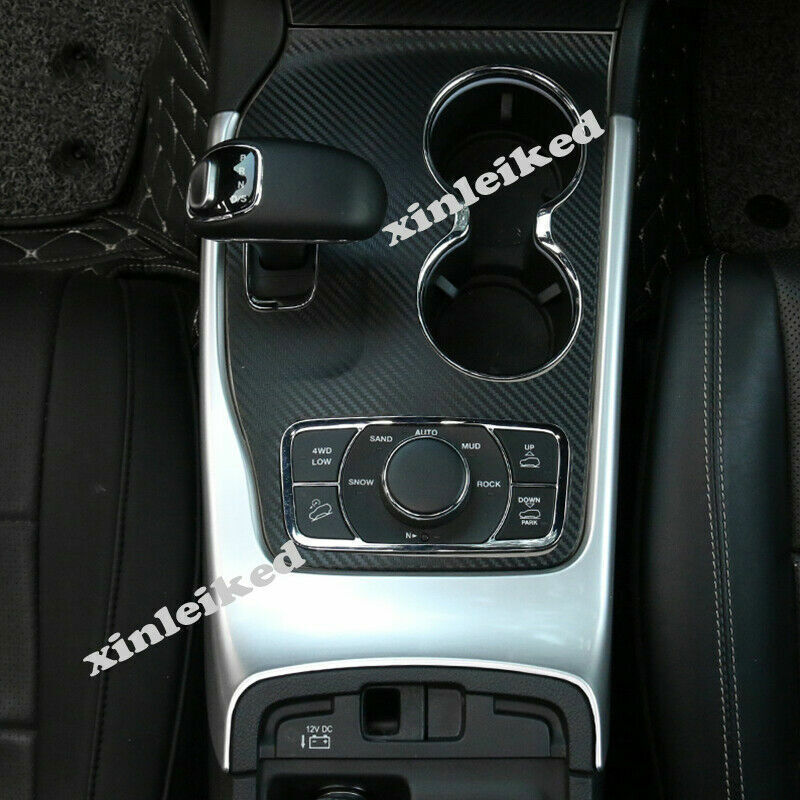 Chrome Inner Gear Shift Box Panel Cover Trim for Jeep Grand Cherokee 2014-2018