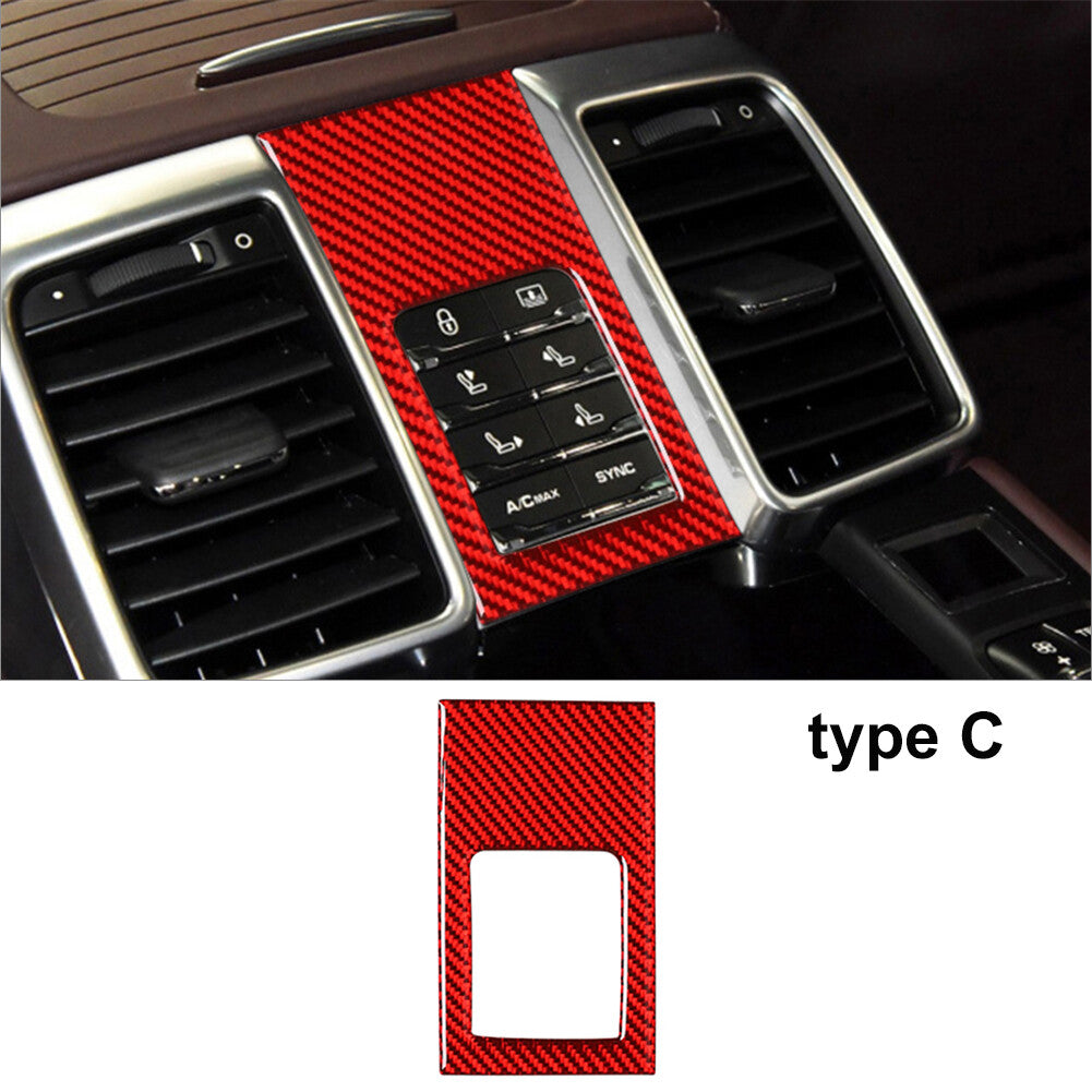 Red carbon fiber interior panel cover trim for Porsche for Panamera 10-16