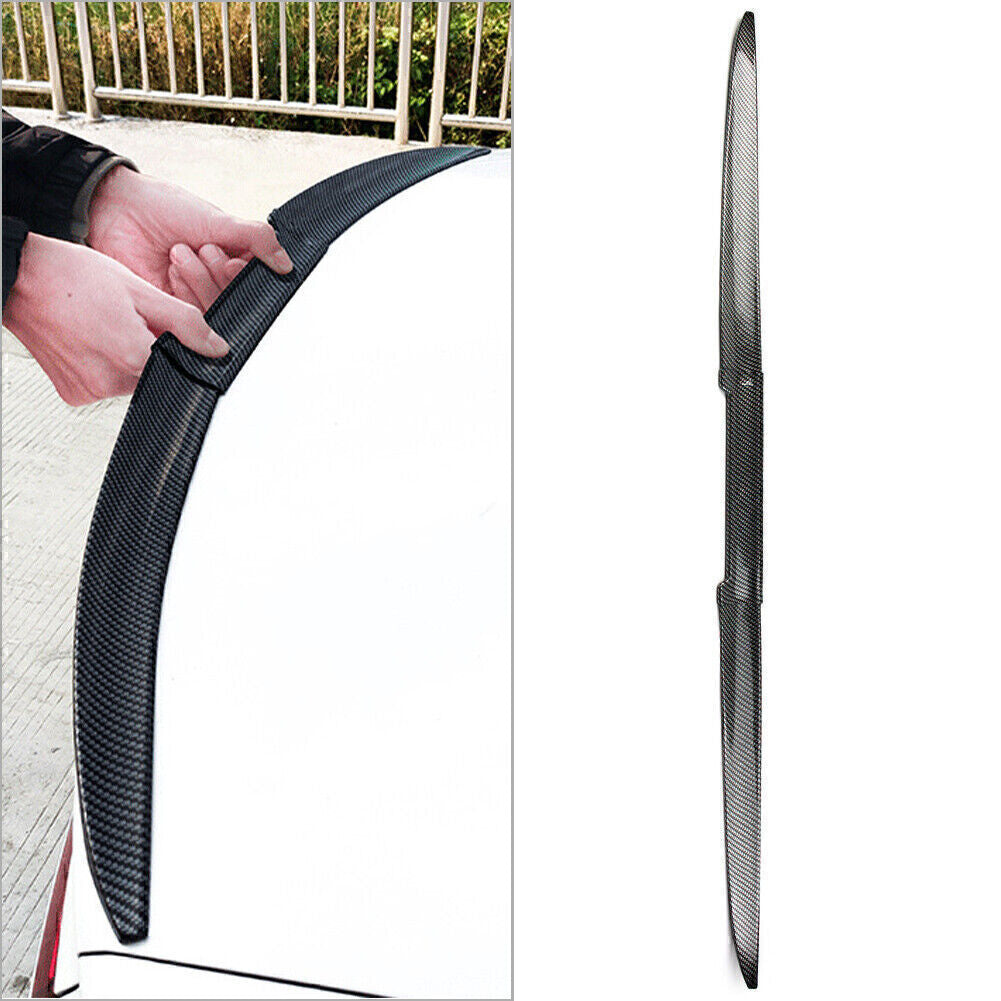 Carbon Fiber Rear Wing Lip Spoiler Tail Trunk Roof Body Trim Cover Universal