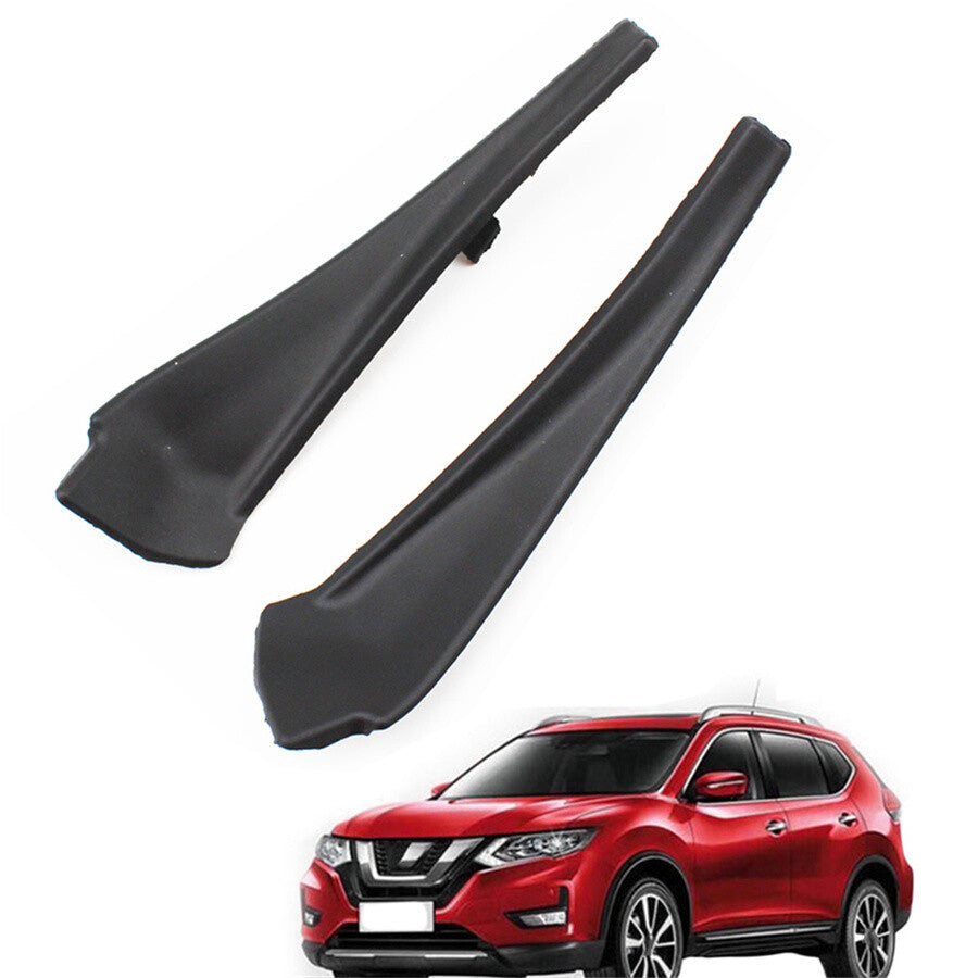 Black Car Front Windshield Wiper Side Cowl Extension Cover Trim for Nissan Rogue