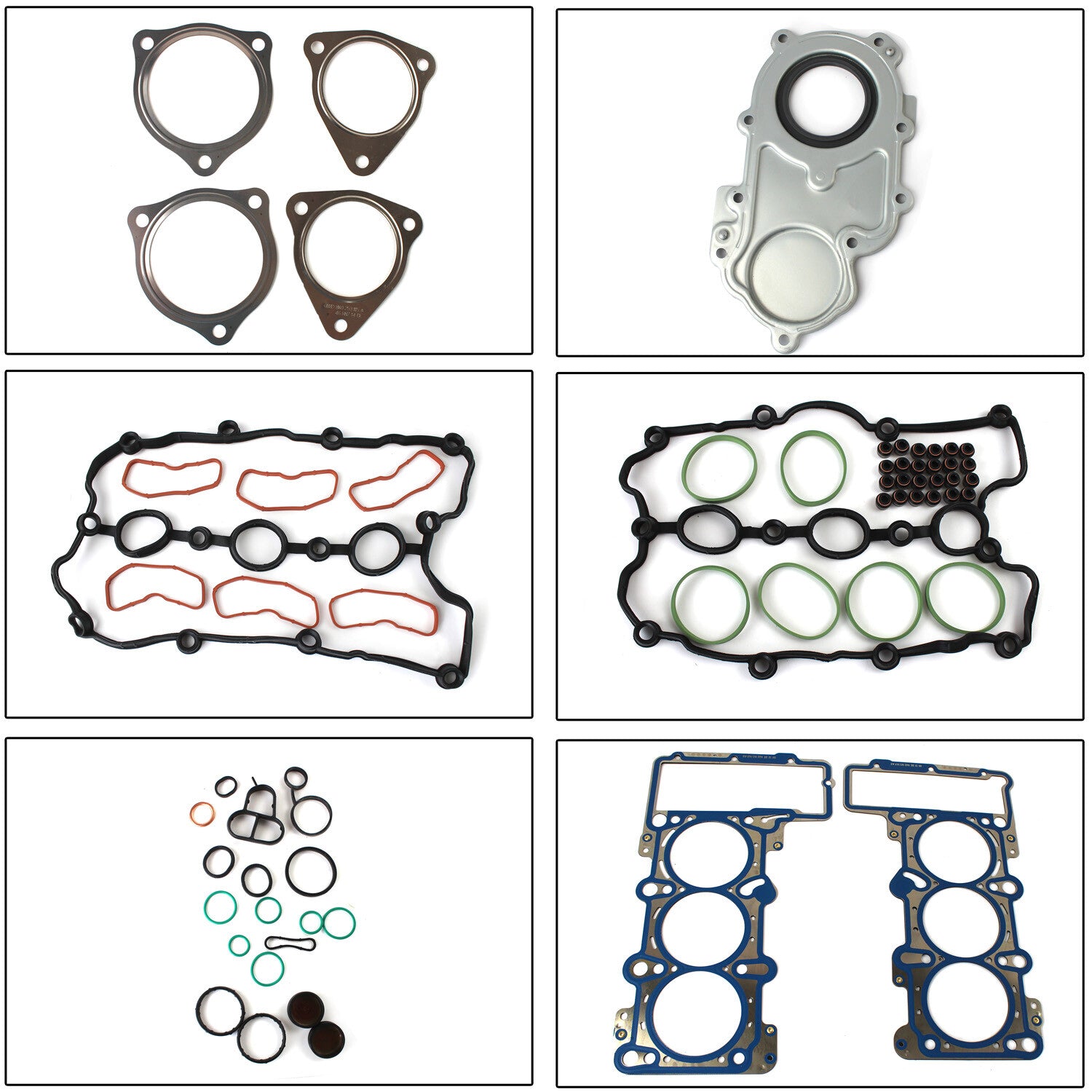 Engine Cylinder Head Valve Cover Gaskets w/ Crankshaft for Audi S4 S5 A6 Q5 Q7