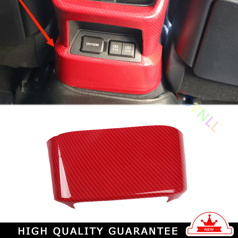 Rear Air Outlet Vent Frame Trim Interior 1X for Lexus for ES 18-21 Red Carbon Fiber