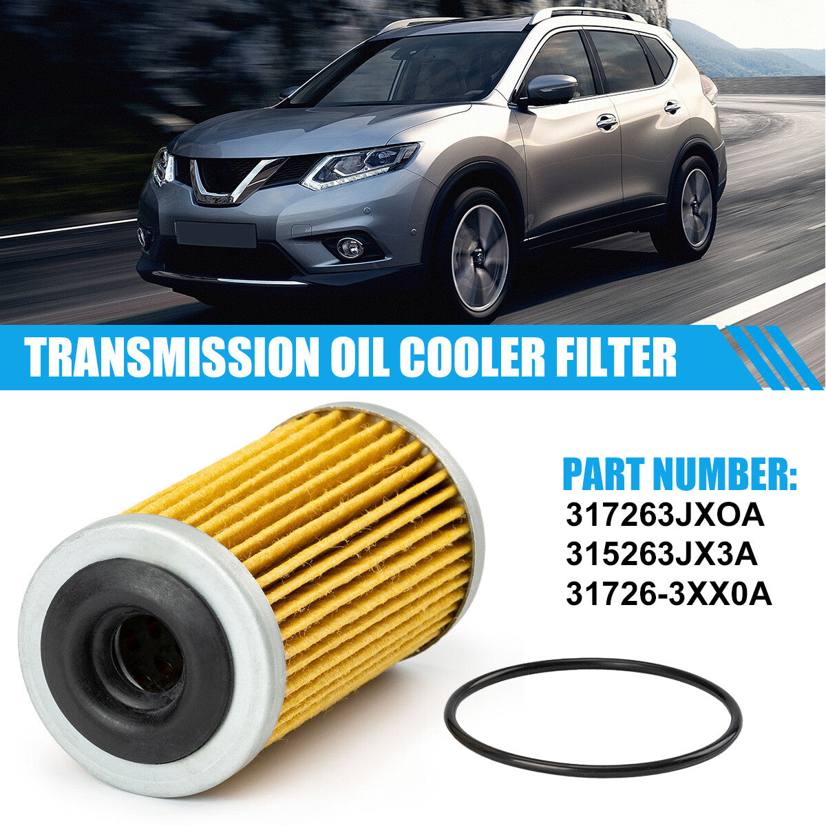 Set of 2 Transmission Filter 31726-3JX0A for Nissan 2012-2021 Sentra Rogue Versa