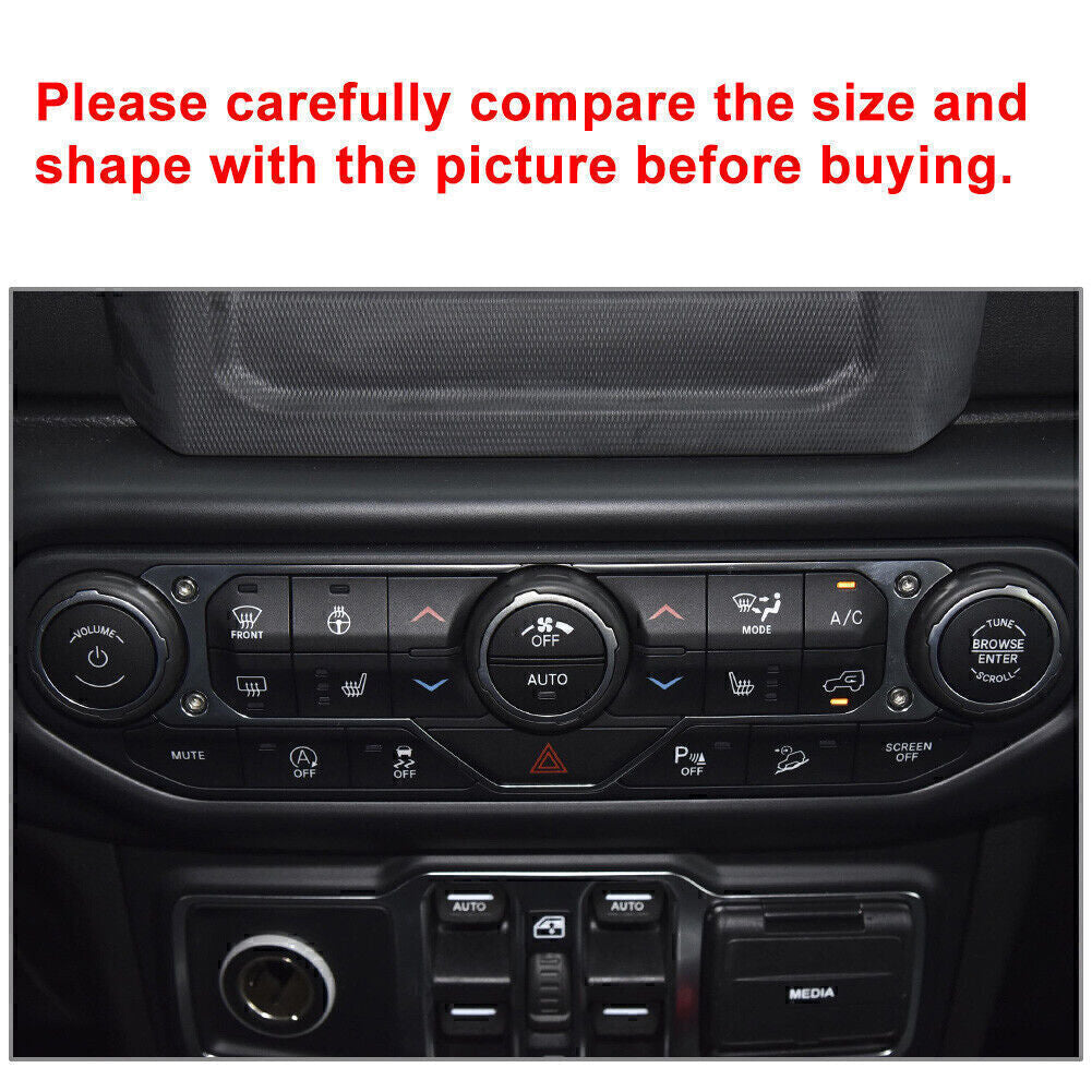 4x Air Conditioner Switch Knob Ring Cover Trim Fit 18-2020 for Jeep for Wrangler JL