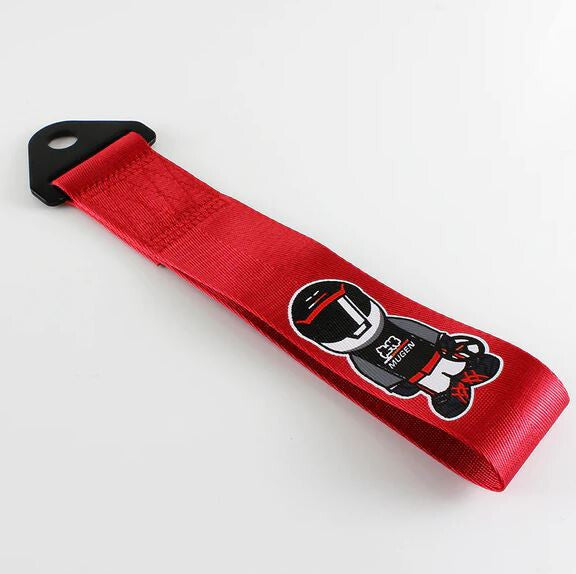 Car tow hook with front cover, rear trunk, bumper, and tow hook (red) for Nissan Mugen