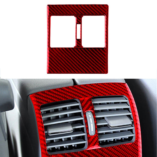 Red Carbon Fiber Vent Outlet Rear Trim for Mercedes-Benz W204 2007-13