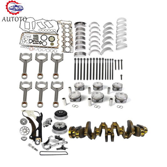 N55 3.0L Engine Rebuild Set Crankshaft 11217580483 Bearings Timing Chain for BMW