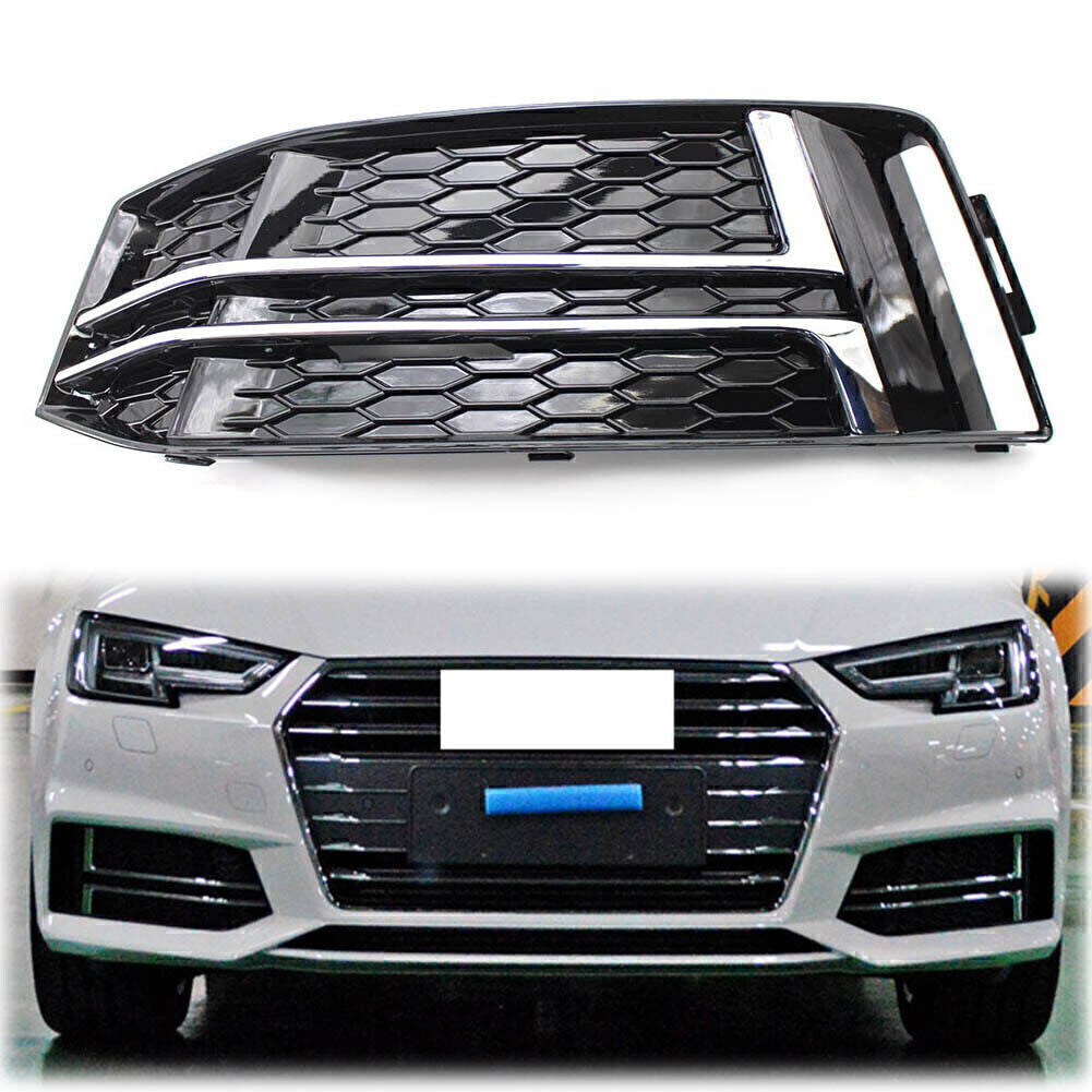 Front Bumper Lower Grille Grill Left Fit for AUDI S4 A4 S-Line B9 2017 2018 New