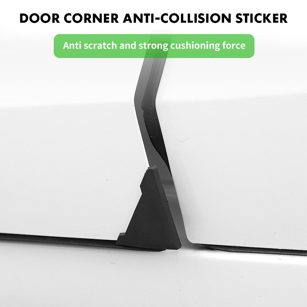 4PCS Car Door 90¡ã Angle Corner Cover Silicone Black Anti-Scratch Protector Kit