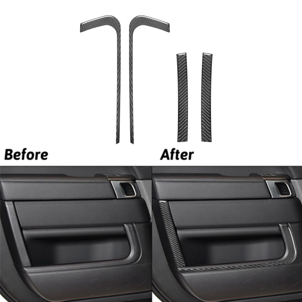 4XCarbon Fibre Front Door Trim Panel For Land for Range Rover Sport 2014-17