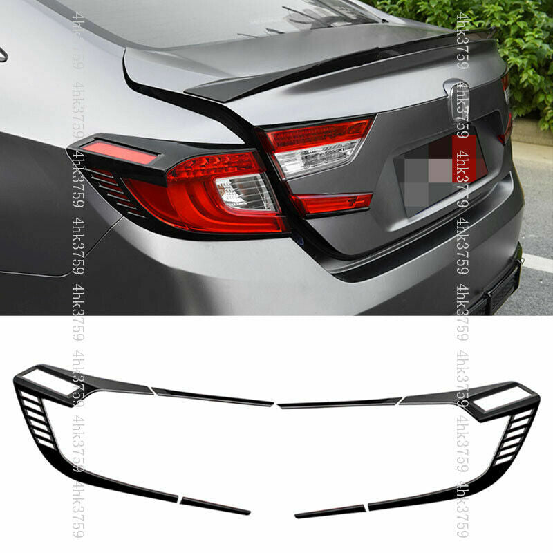 for Honda Accord 2018-2021 Glossy Black Taillight Light Lamp Moulding Cover Trim