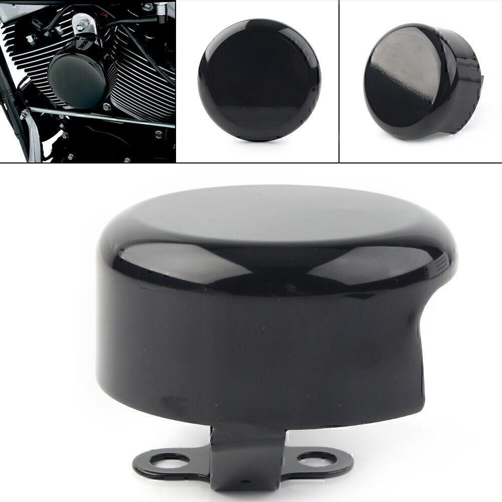 Motorcycle Smooth Horn Cover for Harley Softail FLHX FLT FLHT Dyna Bad Boy Black