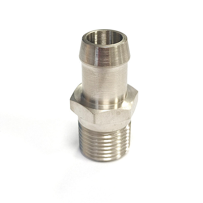 1/2 inch NPT 5/8 inch Barb Chrome Metal Fitting Intake Manifold Heater Hose Adapter