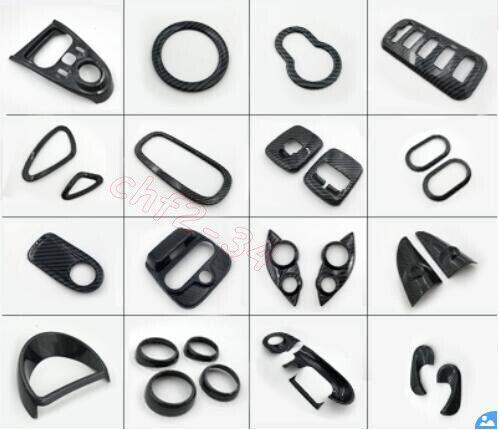 for Smart Fortwo Carbon fiber Interior Accessories Whole Kit Covers Trim 27PCS