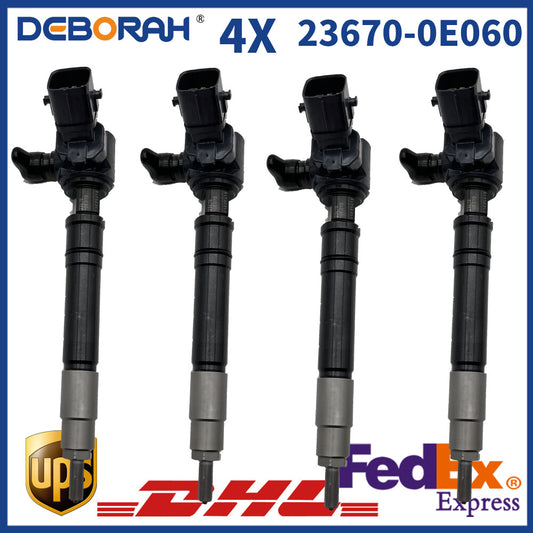 4X Fuel Injector 23670-0E060 for Toyota 1GD-FTV Hilux Fortuner Innova 2.8 Ltr